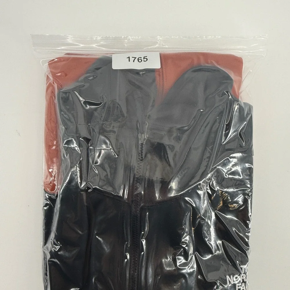 The North Face WindWall Softshell Jacket Mens XL Black Orange Full Zip Fleece